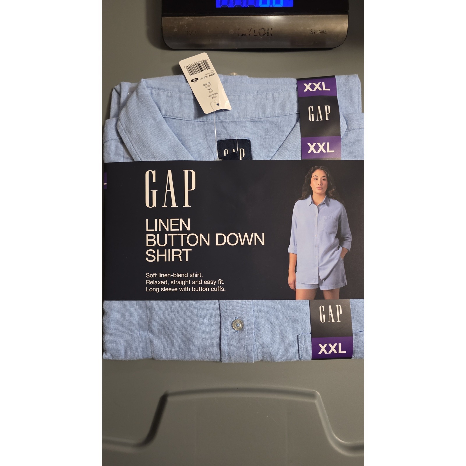 Gap Linen Button Down Blue
